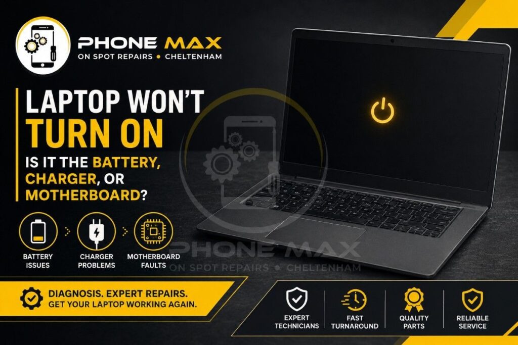 Reasons behind laptop won't turn on