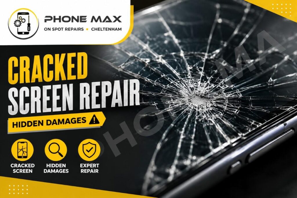 cracked screen phone