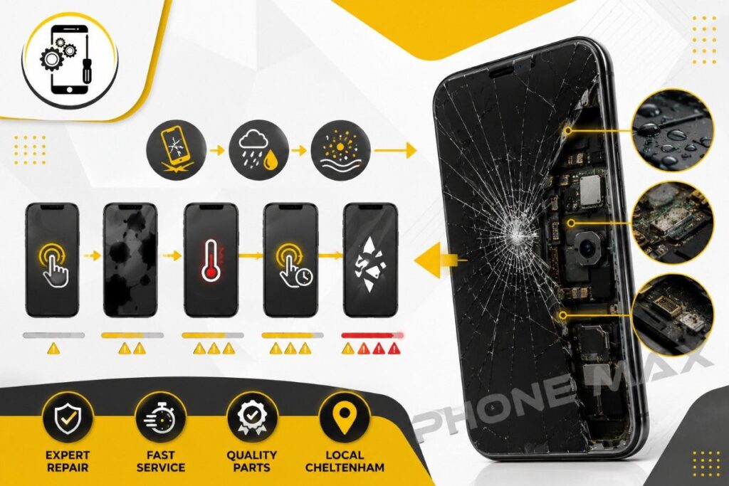 Hidden Signs of Internal Damage of cracked screen phone