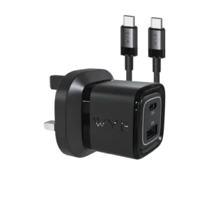 32W Dual Port USB-C & USB-A Charging Kit with USB-C to USB-C Cable (Gan III)