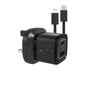 32W Dual Port USB-C & USB-A Charging Kit With USB-C to 8-Pin Cable (Gan III)