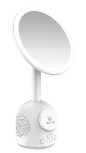 Wireless Charging Stand with Speaker & LED Mirror