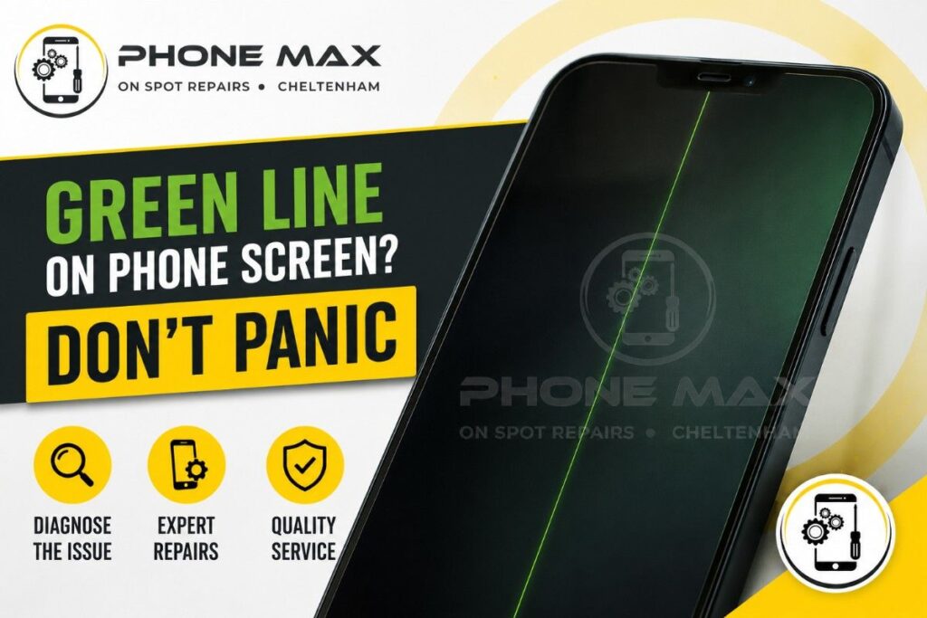Green line on the phone screen issue