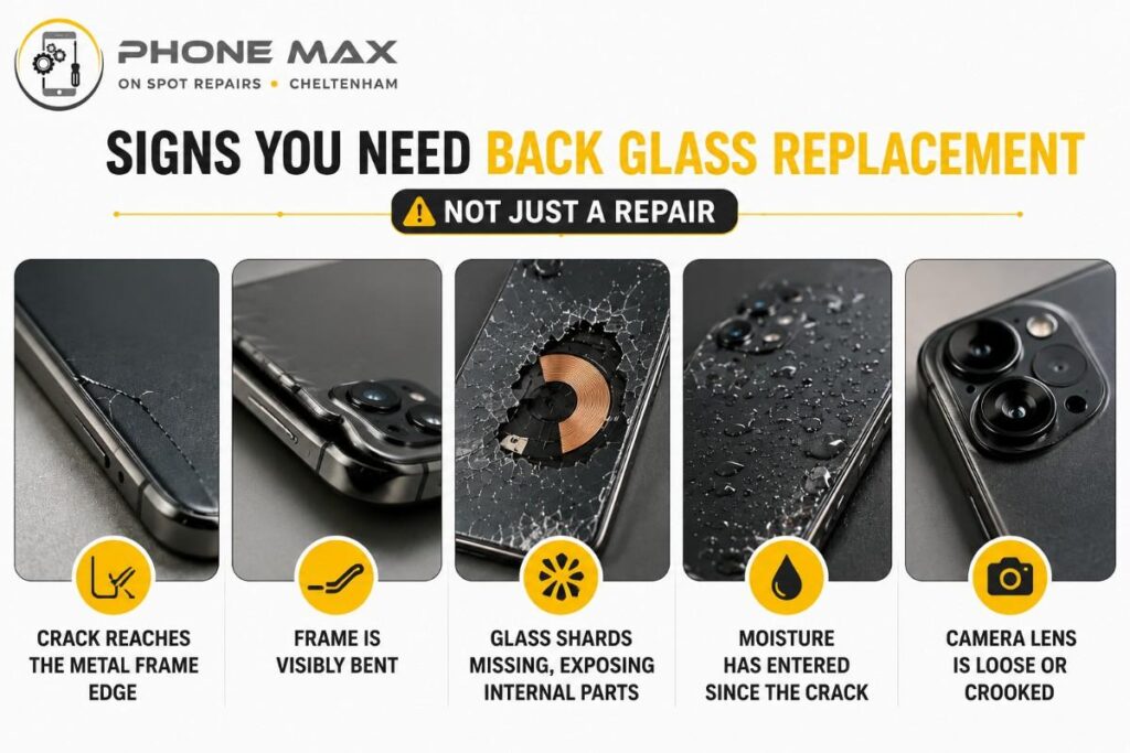 signs you need phone back glass replacement instead of repair