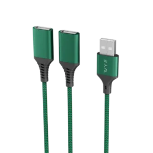 USB-A Male to 2 USB-A Female splitter cable 0.3m