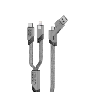 4-In-1 Fast Charging Data Cable for Charging Two Devices at Once