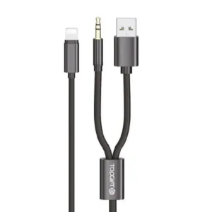 WYEFLOW 8-Pin to USB-A & 3.5mm Aux Cable
